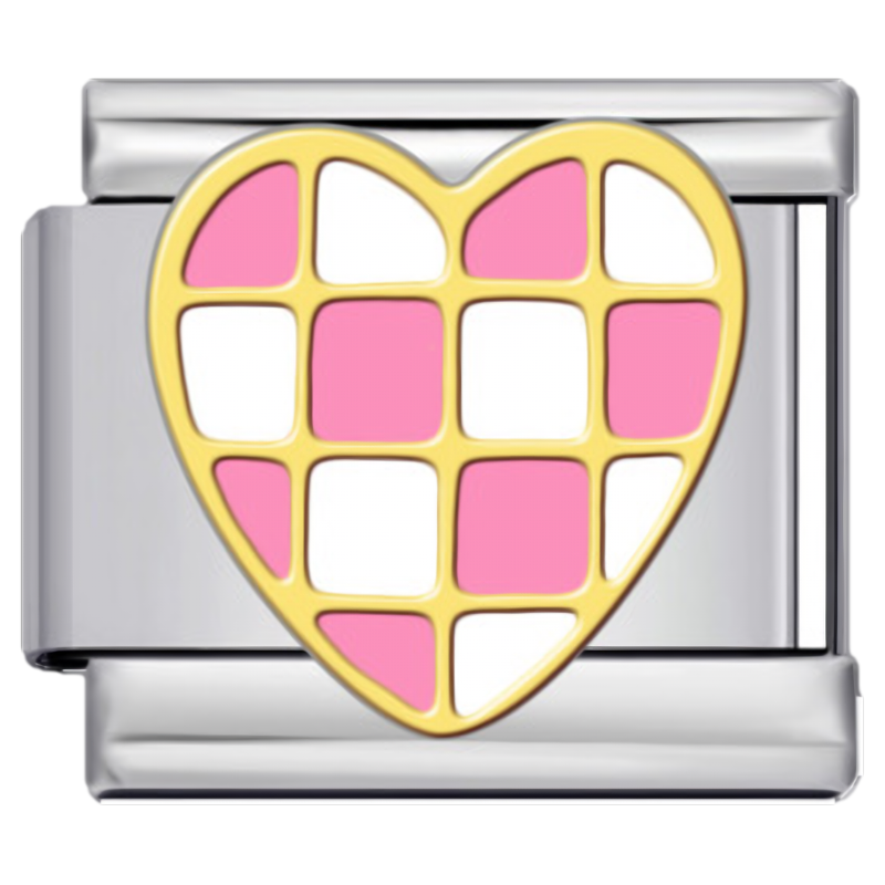 Roze belo srce srebrno