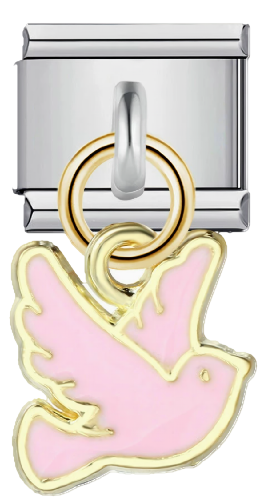Roze golub mira privezak