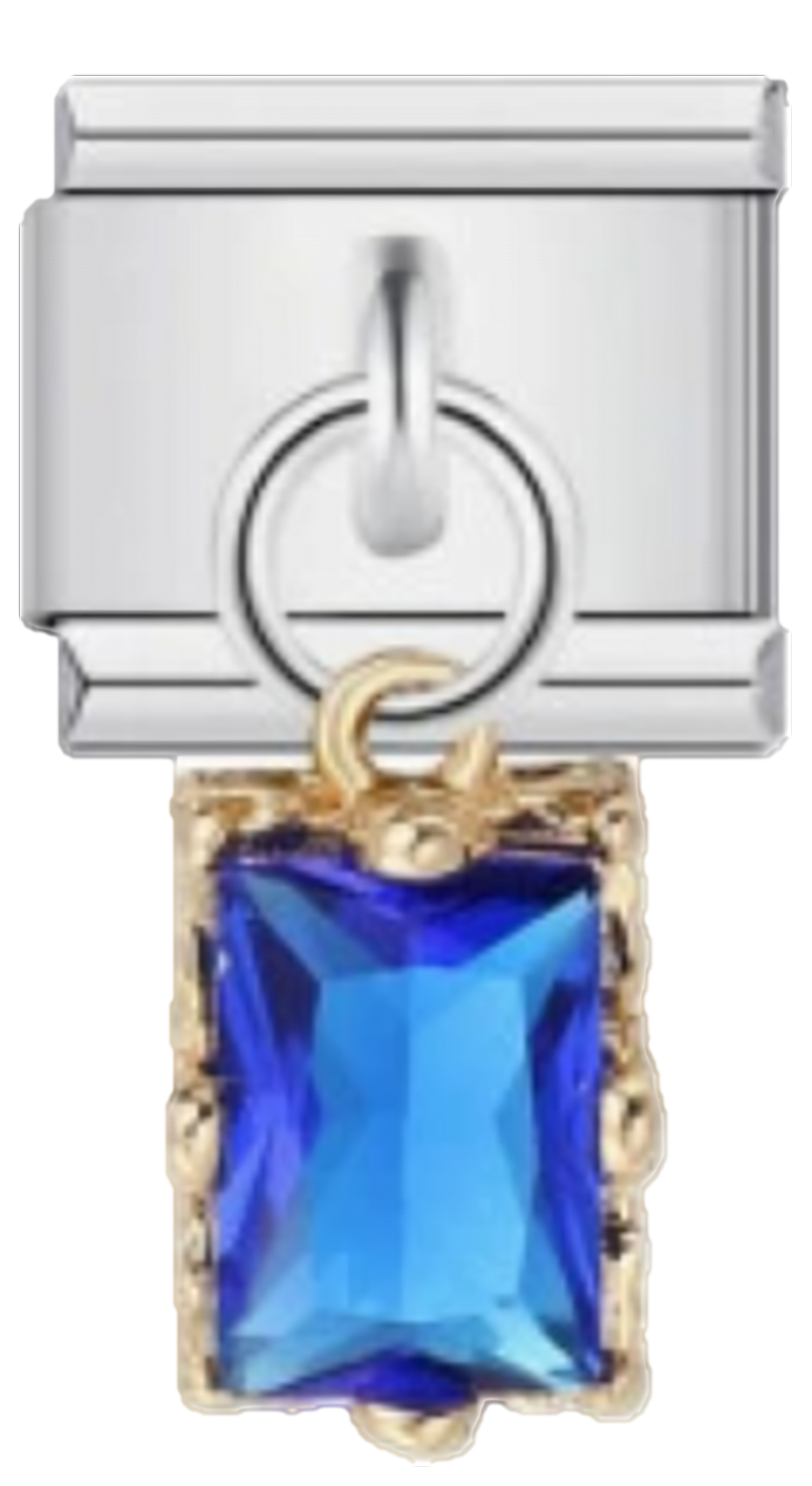 Plavi dragi kamen privezak