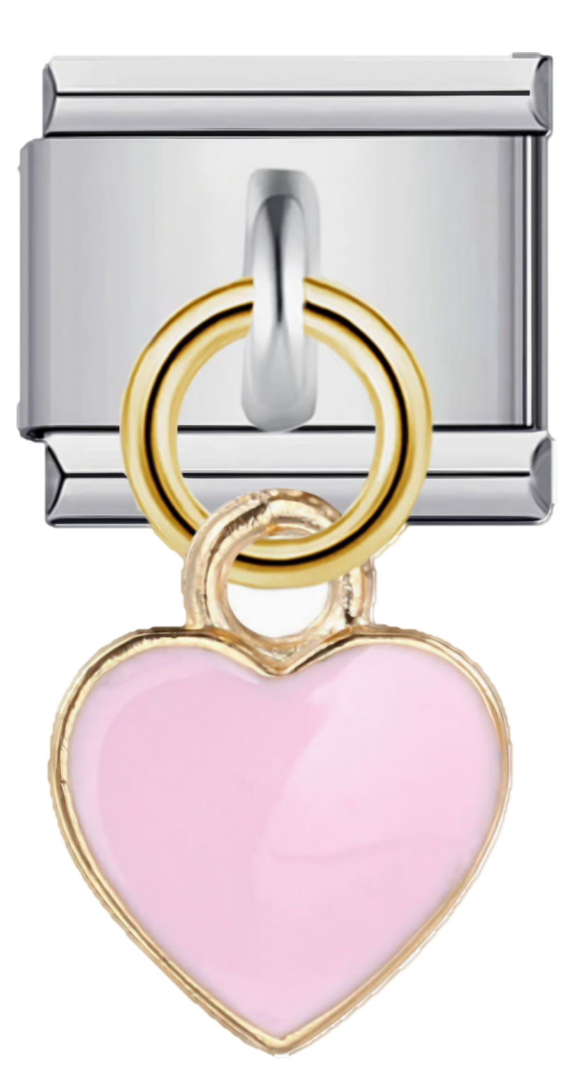 Roze srce privezak