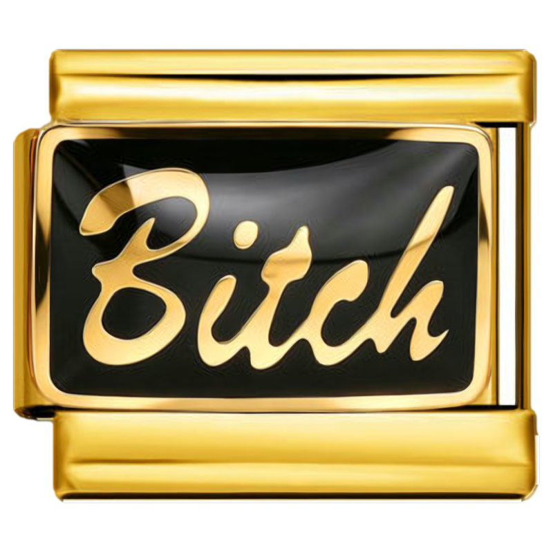 Bitch zlatni privezak