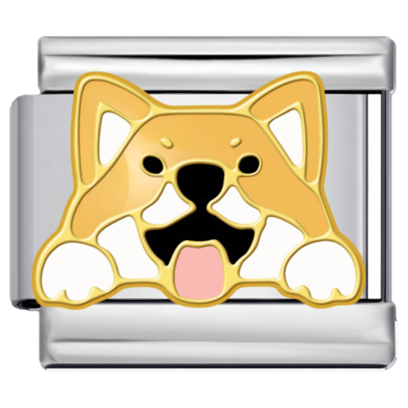 Srećna Shiba Inu srebrno