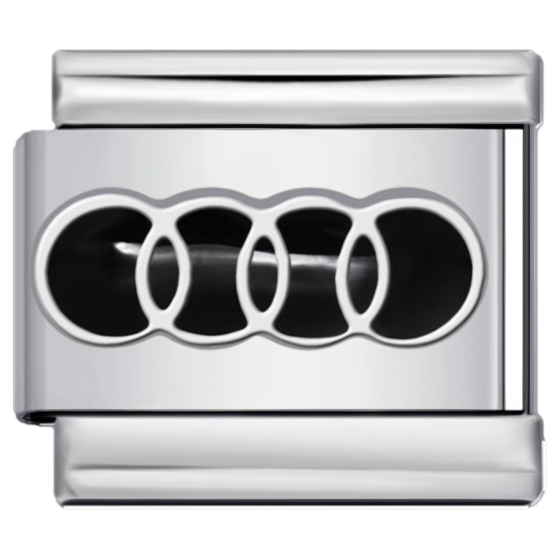 Audi rings srebrno