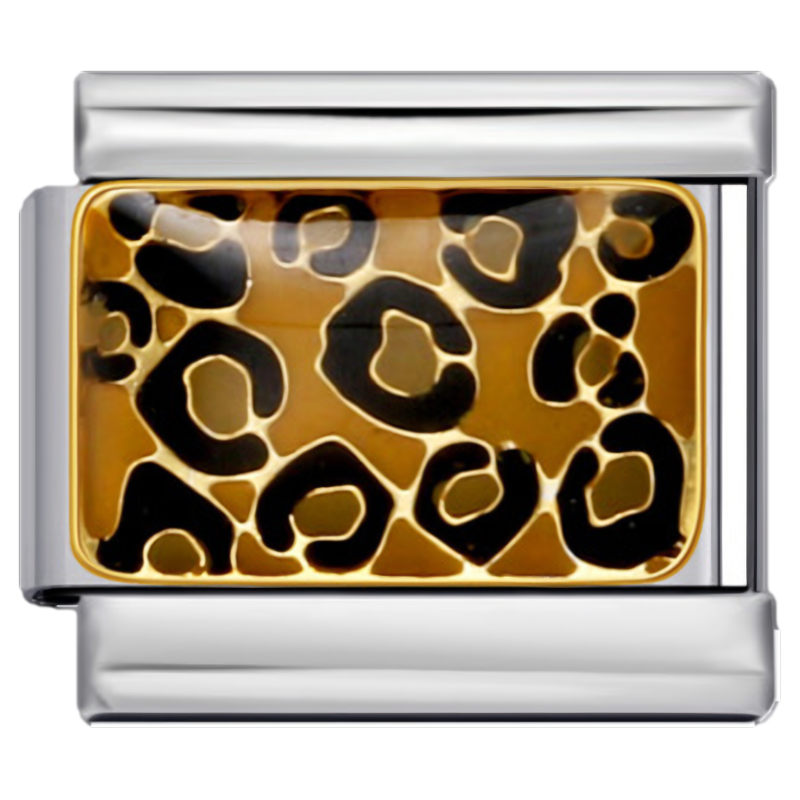 Leopard print srebrni