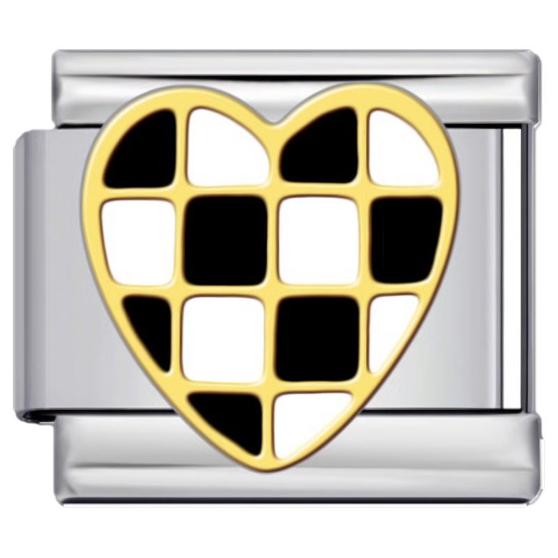 Crno belo srce srebrno